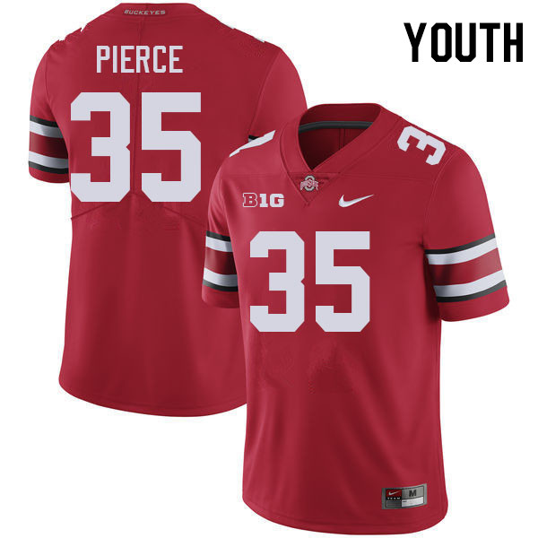 Ohio State Buckeyes Payton Pierce Youth #35 Authentic Red College Football Jersey 2404QEPW4